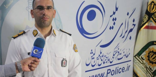 توقیف خودروی هیوندا متخلف با ۶۶میلیون ریال خلافی در کیش