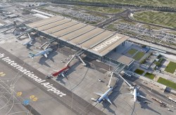 عملیات اجرایی طرح توسعه اپرون فرودگاه کیش با اعتبار ۱۶۰ میلیارد تومان کلید خورد